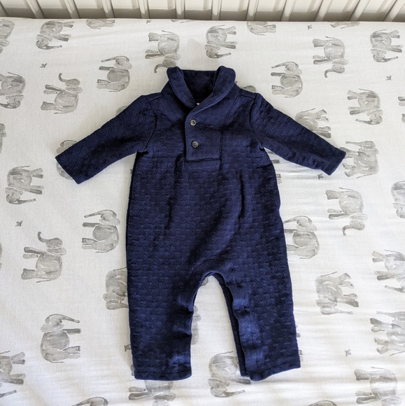 Janie and Jack Other - Janie & Jack | Baby Boy Blue Quilted Romper
